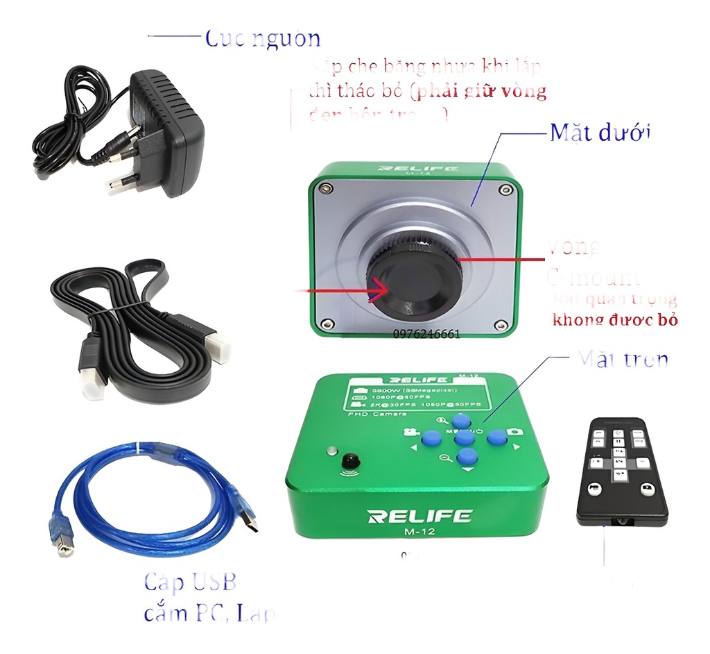 Cámara Digital 8k 38mp Para Microscopio Relife M-12