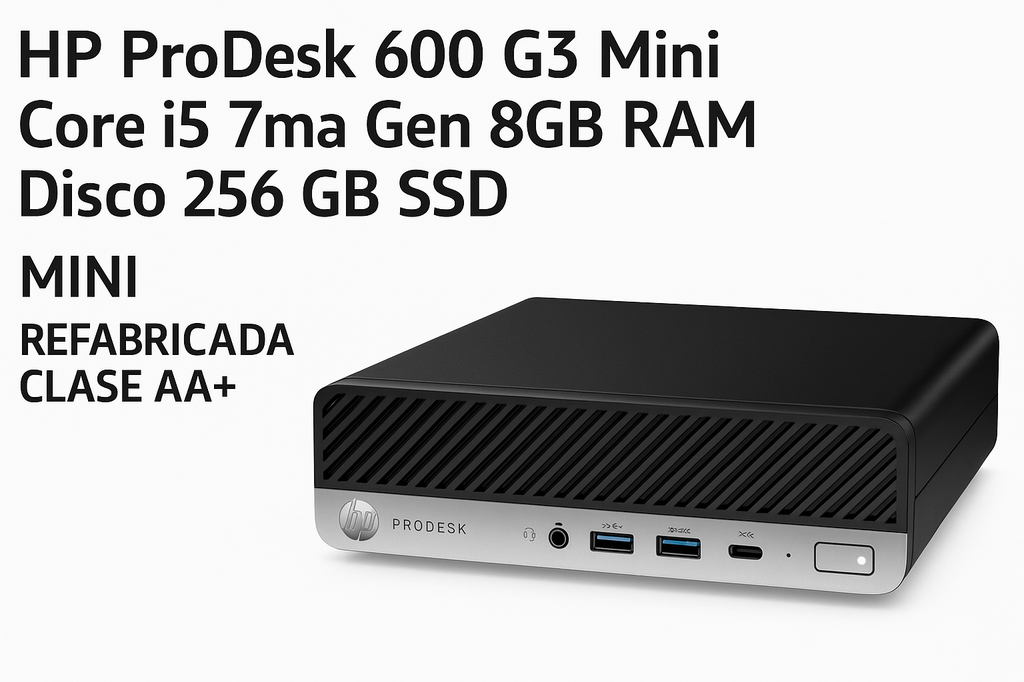 Computadora HP ProDesk Mini 600 G3 - Rendimiento Profesional en Tamaño Compacto - Refurbished